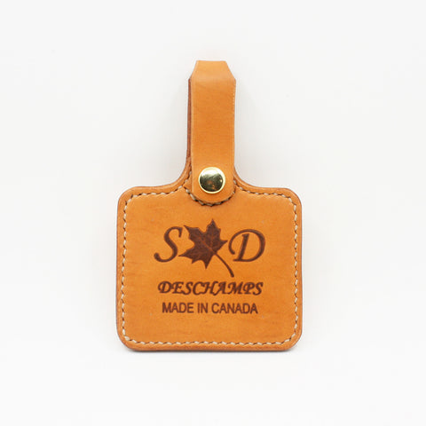 Leather Golf Bag Tag in Tan