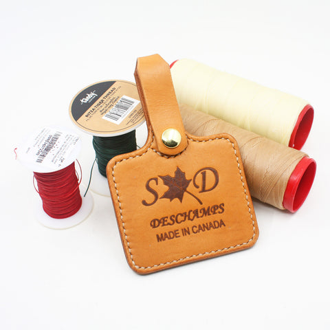Leather Golf Bag Tag in Tan