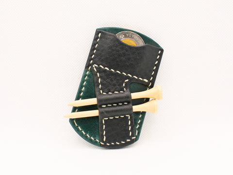 Leather divot tool and ball marker sheath
