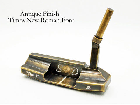 Crips model milled custom putter with custom engraving by Deschamps Designs Golf
