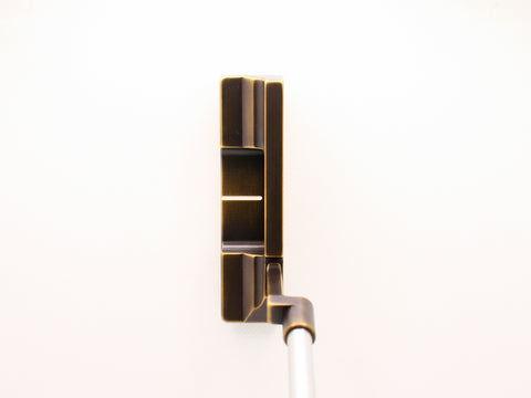 Address view of Deschamps Designs Golf Crisp putter