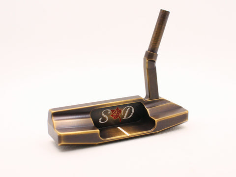 Putter with slant neck in LH by Deschamps Designs Golfesigns
