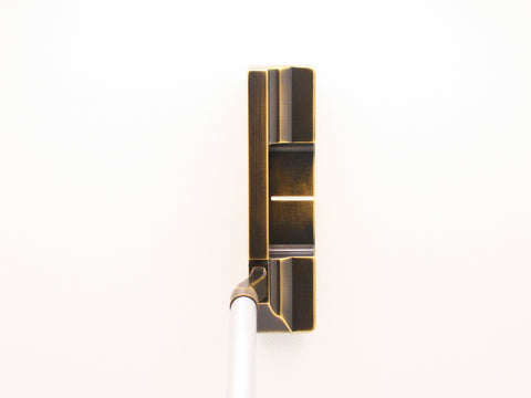 Putter with slant neck view from address