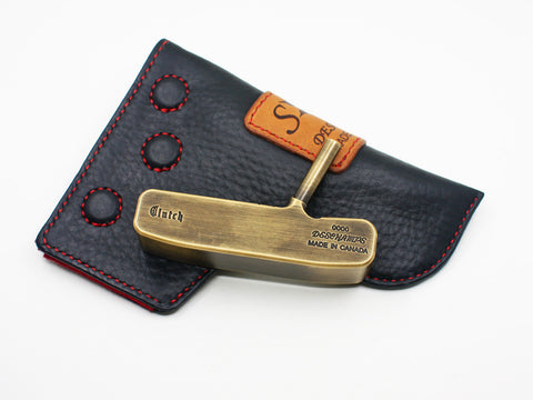 Brass putter leather headcover