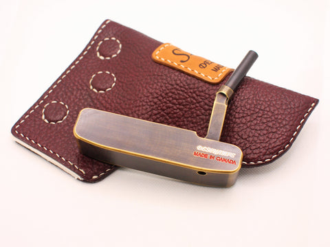 Made in Canada putter and leather headcover